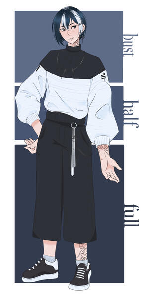 comission sections (bust, half, full)